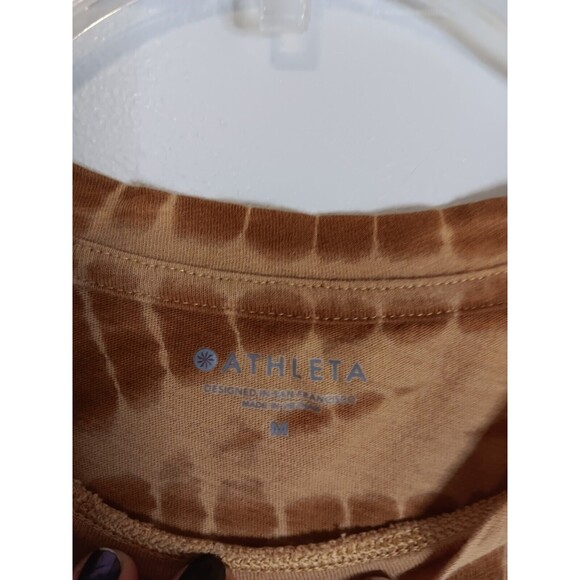 Athleta Womens Organic Daily Tie Dye Crew Neck T-Shirt Top Medium - Picture 2 of 5